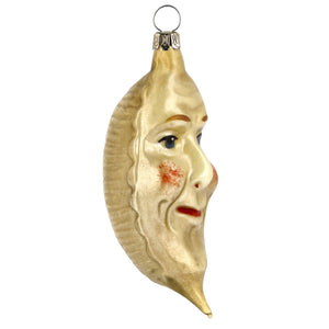 Crescent Moon Glass Ornament