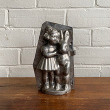 Load image into Gallery viewer, Antique German Girl and Rabbit Chocolate Mold #19
