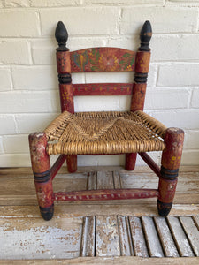 Vintage Primitive Child’s Hand Painted Chair