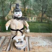Load image into Gallery viewer, Handmade Spun Cotton Standing Snowman
