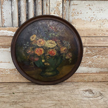 Load image into Gallery viewer, Antique French Floral Painting on Wood
