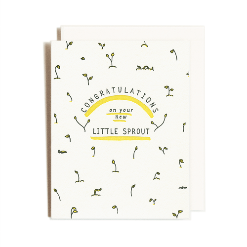 Little Sprout Letterpress Card by Homework Letterpress Studio Made in Canada