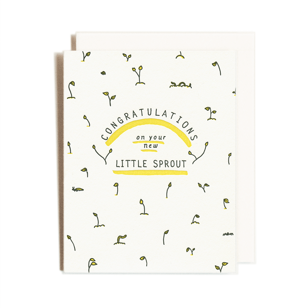 Little Sprout Letterpress Card by Homework Letterpress Studio Made in Canada