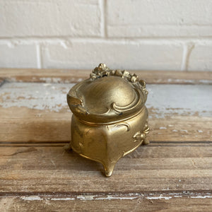 Antique Spelter Jewellery Casket Box