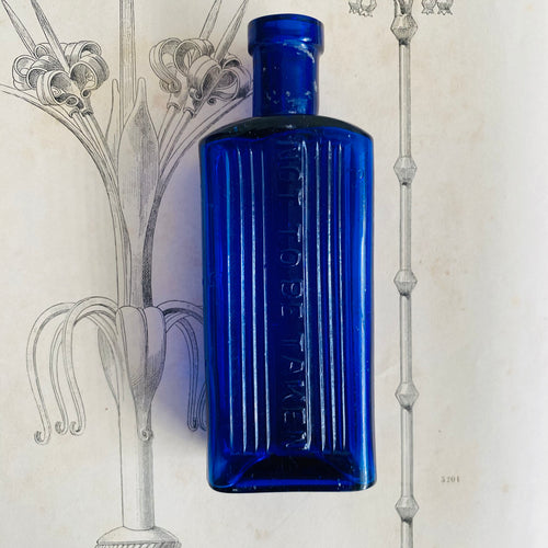 Antique Cobalt Blue Poison Bottle