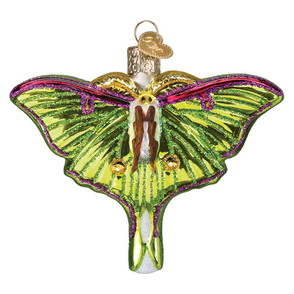 Luna Moth Glass Ornament