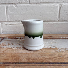 Load image into Gallery viewer, Vintage Albany, Georgia Hotelware Mini Creamer — Green Drip Glaze
