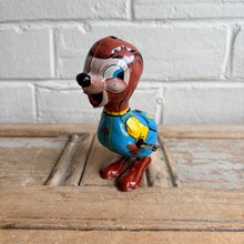 Load image into Gallery viewer, Vintage 1950s Line Mar Toys Wind-Up Hopping Chipmunk - Tin Litho Japan
