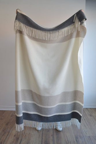 Manhattan Throw Blanket made in Ukraine 90% Superfine Merino Wool + 10% Cashmere