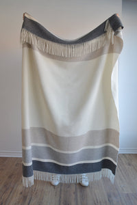 Manhattan Throw Blanket made in Ukraine 90% Superfine Merino Wool + 10% Cashmere