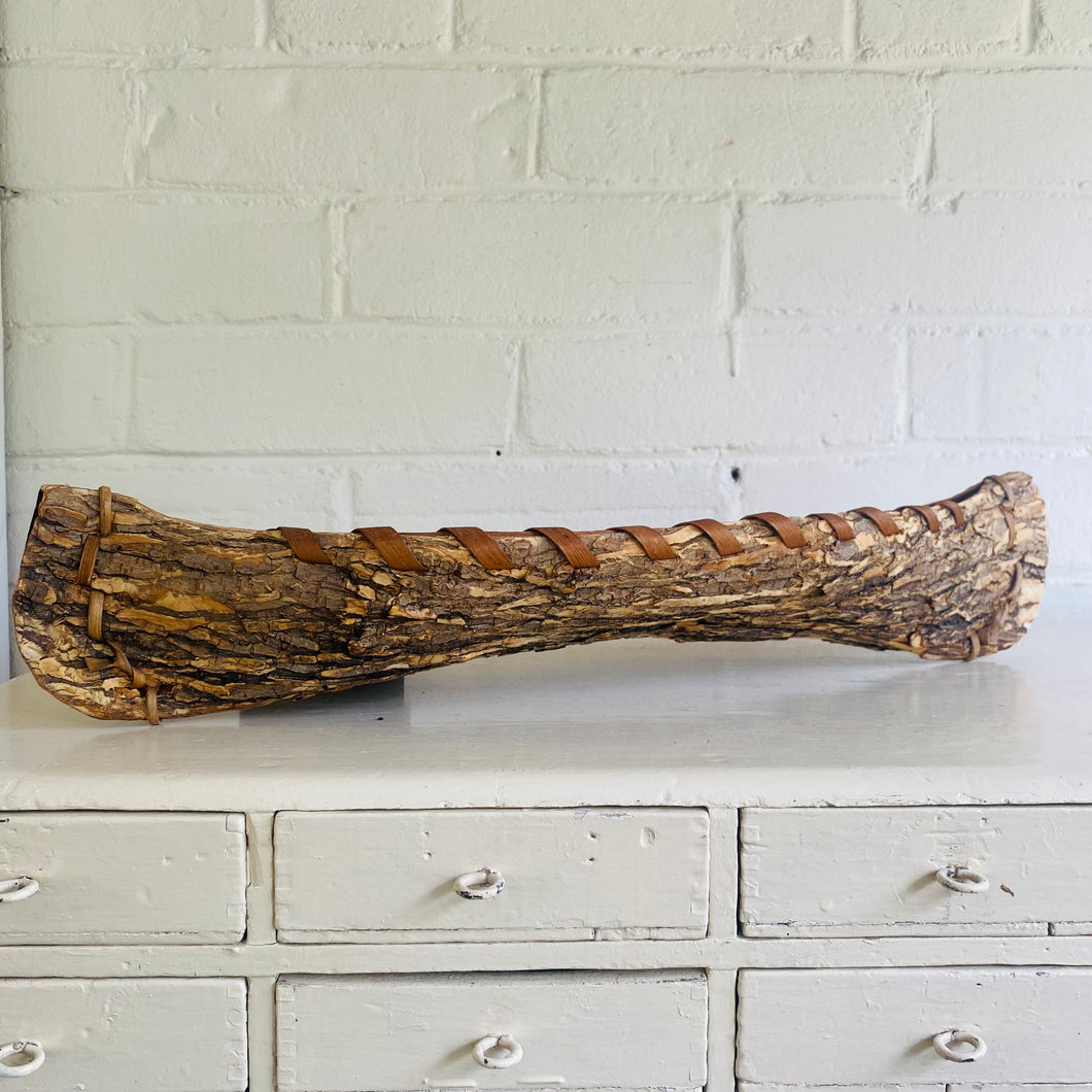Vintage Bark Canoe Souvenir 17-1/2