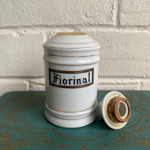 Load image into Gallery viewer, Vintage Mid-Century Apothecary Jar - Fiorinal
