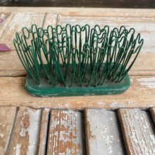 Load image into Gallery viewer, Vintage Blue Ribbon Hairpin Flower Frog c1930s
