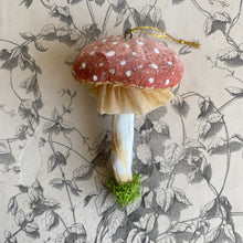 Load image into Gallery viewer, Handmade Spun Cotton Mushroom Ornaments - Pink
