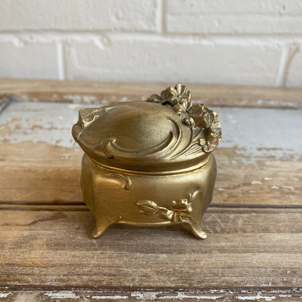 Antique Spelter Jewellery Casket Box