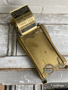 Antique Advertising Brass Paper Holder