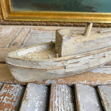Load image into Gallery viewer, Vintage Folk Art Handmade Tugboat
