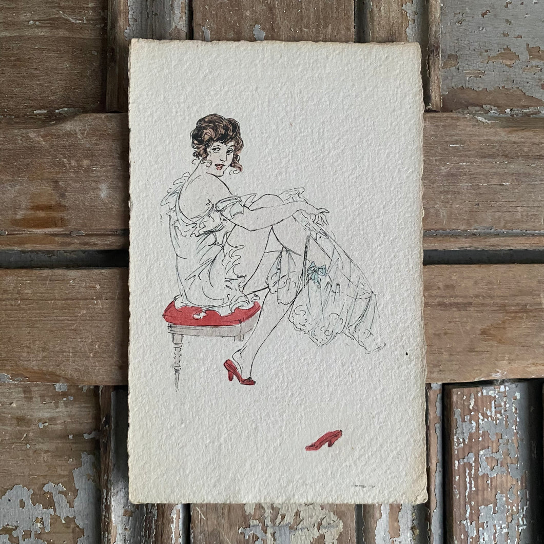 Antique French Risqué Postcard