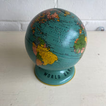 Load image into Gallery viewer, Vintage Tin Litho Globe Bank c1939 by the Ohio Art Co
