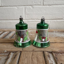 Load image into Gallery viewer, Vintage Mercury Glass Bell Ornaments c1950
