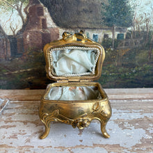 Load image into Gallery viewer, Antique French Art Nouveau Ormolu Jewelry Casket c1890
