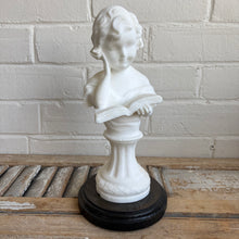 Load image into Gallery viewer, Vintage Bisque Mid-Century Figural Bust of Girl
