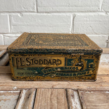 Load image into Gallery viewer, Antique H. L. Stoddard Tobacco Tin Box
