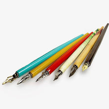 Load image into Gallery viewer, Vintage Italian Wooden Calligraphy Dip Pen
