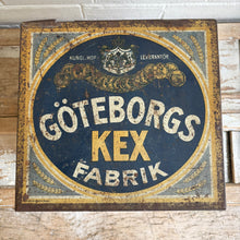 Load image into Gallery viewer, Rare Swedish Shop Counter Biscuit Tin — Göteborgs KEX Fabrik c.1910-1920s
