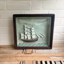 Load image into Gallery viewer, Antique Folk Art Maritime Diorama “Sailor’s Shadow Box”, c1880-1920
