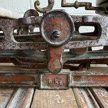 Load image into Gallery viewer, Antique Brass Balance Scale with Copper Bowl c.1900
