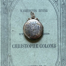 Load image into Gallery viewer, Antique Victorian Gold Filled Engraved Round Locket c1890
