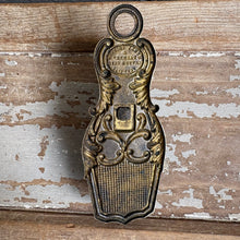 Load image into Gallery viewer, Antique Victorian Brass Floral Paper Clip c1845
