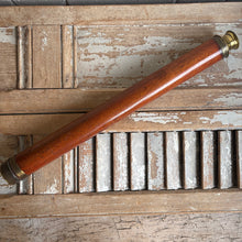 Load image into Gallery viewer, Antique 19th Century Mahogany + Brass Spyglass Telescope
