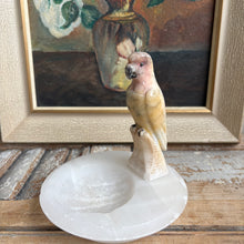Load image into Gallery viewer, Vintage Italian Alabaster Parrot Dish c1950
