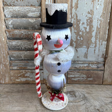 Load image into Gallery viewer, Vintage Japanese Satin Thread Snowman Figure | c.1950
