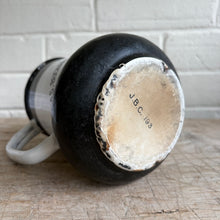 Load image into Gallery viewer, Rare Antique 1930s Black &amp; White Whisky Enamel Advertising Jug – Jas. Buchanan &amp; Co.

