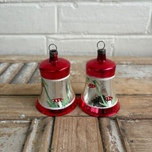 Load image into Gallery viewer, Vintage Mercury Glass Bell Ornaments c1950
