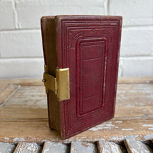 Load image into Gallery viewer, Antique Victorian Pocket Holy Bible - Oxblood Leather with Brass Clasp
