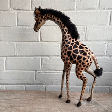 Load image into Gallery viewer, Rare Antique Victorian Taxidermy-Style Giraffe Figure in Real Fur
