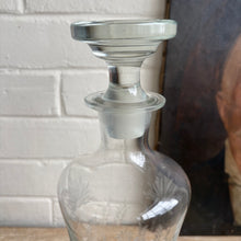 Load image into Gallery viewer, Vintage Etched Glass Decanter with Stopper
