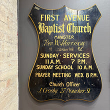 Load image into Gallery viewer, Original Early 1900s Toronto Church Sign from Riverdale
