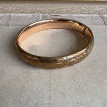 Load image into Gallery viewer, Victorian W &amp; SB Gold-Filled Engraved Bangle Bracelet (Monogram A K, c.1890–1910)

