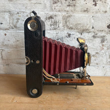 Load image into Gallery viewer, Rare Canadian Kodak Folding Camera c. 1905 Red Bellows - Bausch &amp; Lomb Lens
