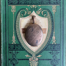 Load image into Gallery viewer, Victorian Sterling Silver Mourning Locket - EVA Monogram - Original Hair &amp; Photo - c.1880
