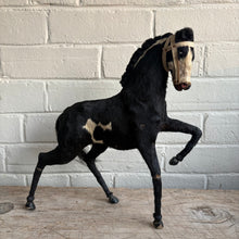 Load image into Gallery viewer, Antique Victorian Taxidermy-Style Horse Figure with Original Harness
