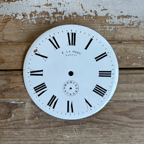 Antique French Porcelain Clock Face Fragment c1880