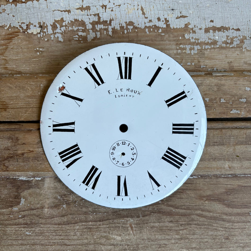 Antique French Porcelain Clock Face Fragment c1880