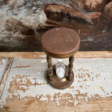 Load image into Gallery viewer, Vintage Mid-Century Brass Five Minute Hourglass Sand Timer
