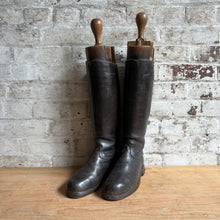 Load image into Gallery viewer, Antique Leather Riding Boots with Wooden Boot Trees

